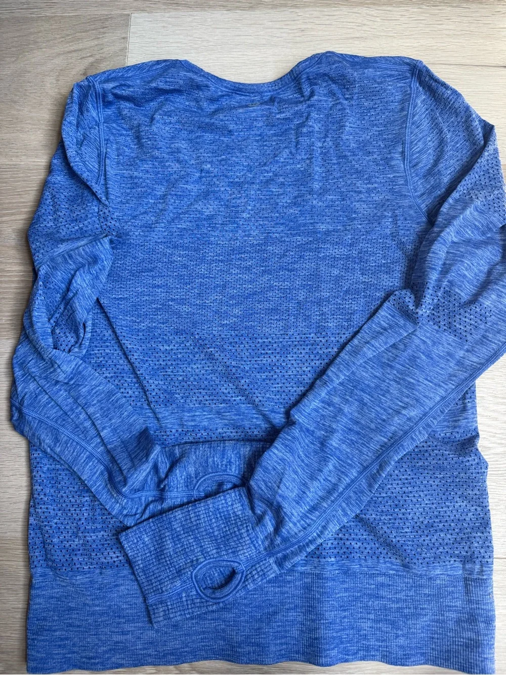 lululemon athletica Heathered Royal Blue Crewneck Long Sleeve Top